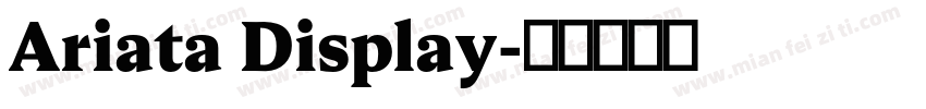 Ariata Display字体转换